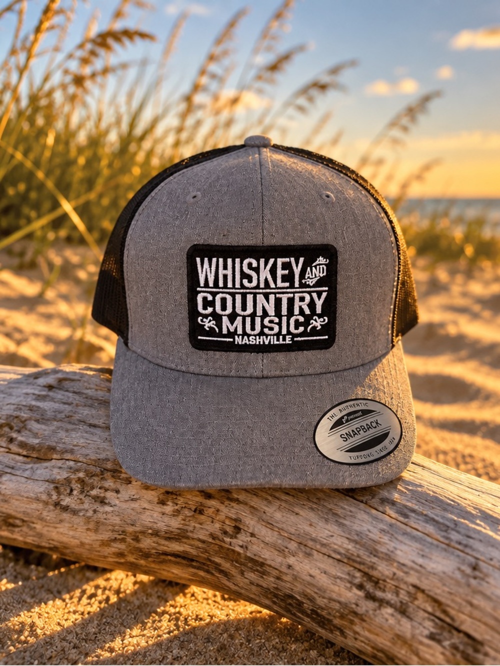Nashville Grey/Black Trucker Hat
